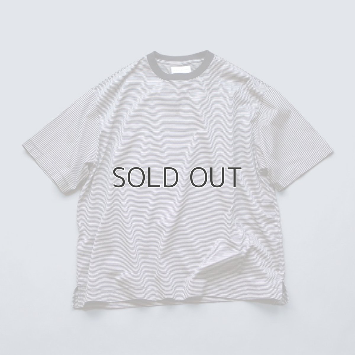 画像1: MINI BORDER WIDE Tee｜BLACK (1)