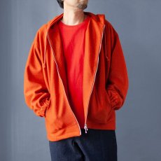 画像2: WOOL BOUCLE FULLZIP PARKA｜DARK ORANGE (2)