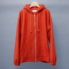 画像6: WOOL BOUCLE FULLZIP PARKA｜DARK ORANGE (6)