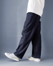 画像2: 9.5oz DENIM WIDE EASY PANTS｜NAVY (2)