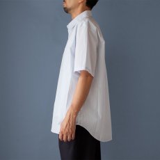 画像3: POPLIN STRIPE LOOSE FIT R/C SHIRTS｜MINT (3)