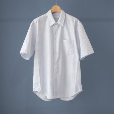 画像5: POPLIN STRIPE LOOSE FIT R/C SHIRTS｜MINT (5)