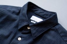 画像6: NEP TWILL CHECK LOOSE FIT R/C SHIRTS｜NAVY (6)