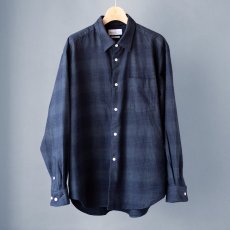 画像4: NEP TWILL CHECK LOOSE FIT R/C SHIRTS｜NAVY (4)