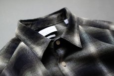 画像6: OMBRE CHECK LOOSE FIT R/C SHIRTS｜GREENxBLACK (6)