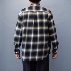 画像3: OMBRE CHECK LOOSE FIT R/C SHIRTS｜GREENxBLACK (3)