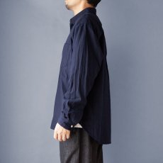 画像2: 【1/3~1/8限定20%OFF】SILK NEP OVERSIZE R/C SHIRTS｜ネイビー (2)