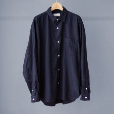 画像4: 【1/3~1/8限定20%OFF】SILK NEP OVERSIZE R/C SHIRTS｜ネイビー (4)