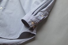 画像7: TYPEWRITER STRIPE LOOSE FIT R/C SHIRTS｜NAVY (7)