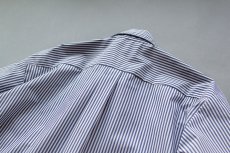 画像9: TYPEWRITER STRIPE LOOSE FIT R/C SHIRTS｜NAVY (9)
