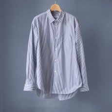 画像11: TYPEWRITER STRIPE LOOSE FIT R/C SHIRTS｜NAVY (11)