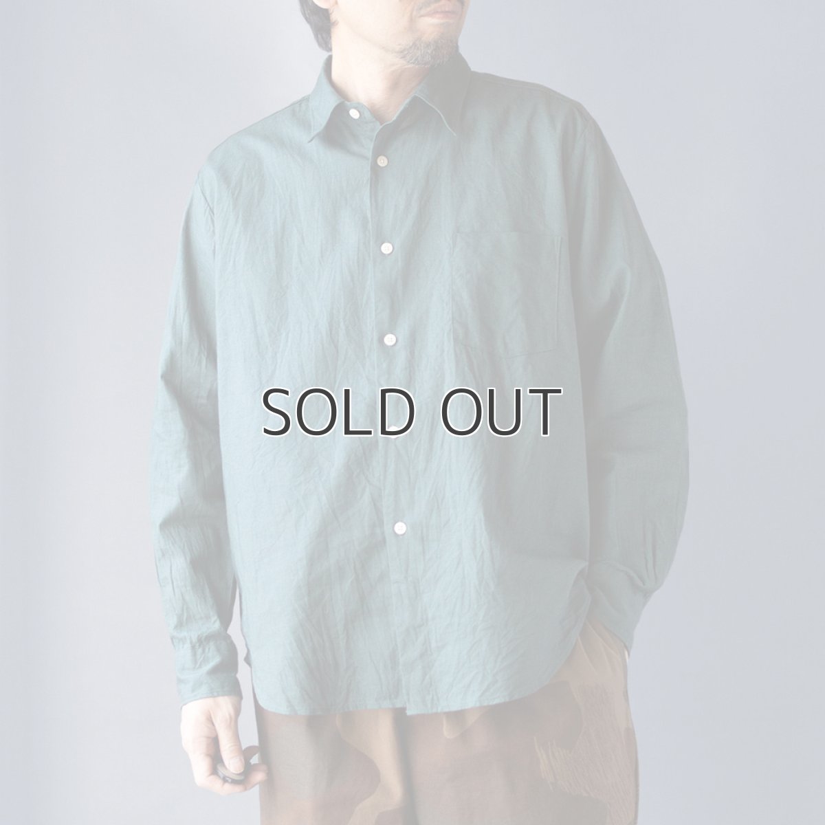 画像1: C/L LOOSE FIT SHIRTS｜DK.GREEN (1)