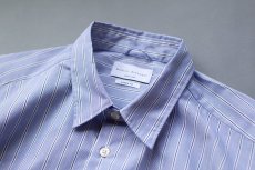 画像7: TYPEWRITER STRIPE LOOSE FIT R/C SHIRTS｜NAVY (7)