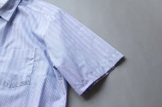 画像9: TYPEWRITER STRIPE LOOSE FIT R/C SHIRTS｜NAVY (9)