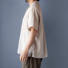 画像3: ORGANIC W-GUAZE OPEN COLLAR S/S SHIRTS｜BEIGE (3)