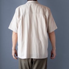 画像4: ORGANIC W-GUAZE OPEN COLLAR S/S SHIRTS｜BEIGE (4)