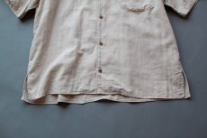 画像8: ORGANIC W-GUAZE OPEN COLLAR S/S SHIRTS｜BEIGE (8)