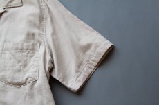 画像9: ORGANIC W-GUAZE OPEN COLLAR S/S SHIRTS｜BEIGE (9)