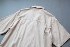 画像12: ORGANIC W-GUAZE OPEN COLLAR S/S SHIRTS｜BEIGE (12)