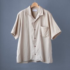 画像5: ORGANIC W-GUAZE OPEN COLLAR S/S SHIRTS｜BEIGE (5)