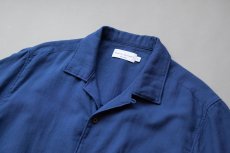 画像5: ORGANIC W-GUAZE OPEN COLLAR S/S SHIRTS｜BLUE (5)