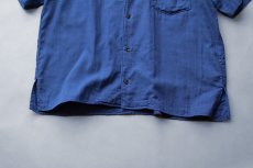 画像6: ORGANIC W-GUAZE OPEN COLLAR S/S SHIRTS｜BLUE (6)