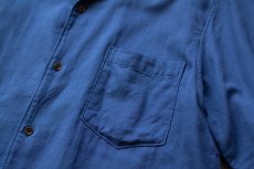 画像8: ORGANIC W-GUAZE OPEN COLLAR S/S SHIRTS｜BLUE (8)