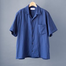 画像11: ORGANIC W-GUAZE OPEN COLLAR S/S SHIRTS｜BLUE (11)