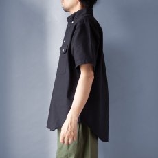 画像3: OXFORD PULL OVER S/S B.D. SHIRTS｜BLACK (3)