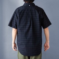 画像4: OX CHECK PULL OVER S/S B.D. SHIRTS｜NAVYxGREEN (4)