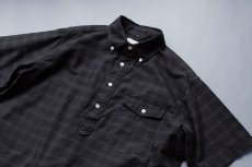 画像7: OX CHECK PULL OVER S/S B.D. SHIRTS｜NAVYxGREEN (7)