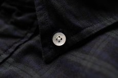 画像12: OX CHECK PULL OVER S/S B.D. SHIRTS｜NAVYxGREEN (12)