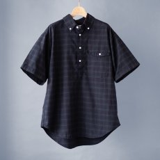 画像5: OX CHECK PULL OVER S/S B.D. SHIRTS｜NAVYxGREEN (5)