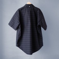 画像6: OX CHECK PULL OVER S/S B.D. SHIRTS｜NAVYxGREEN (6)