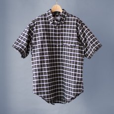 画像5: OX CHECK PULL OVER S/S B.D. SHIRTS｜NAVYxWHITE (5)
