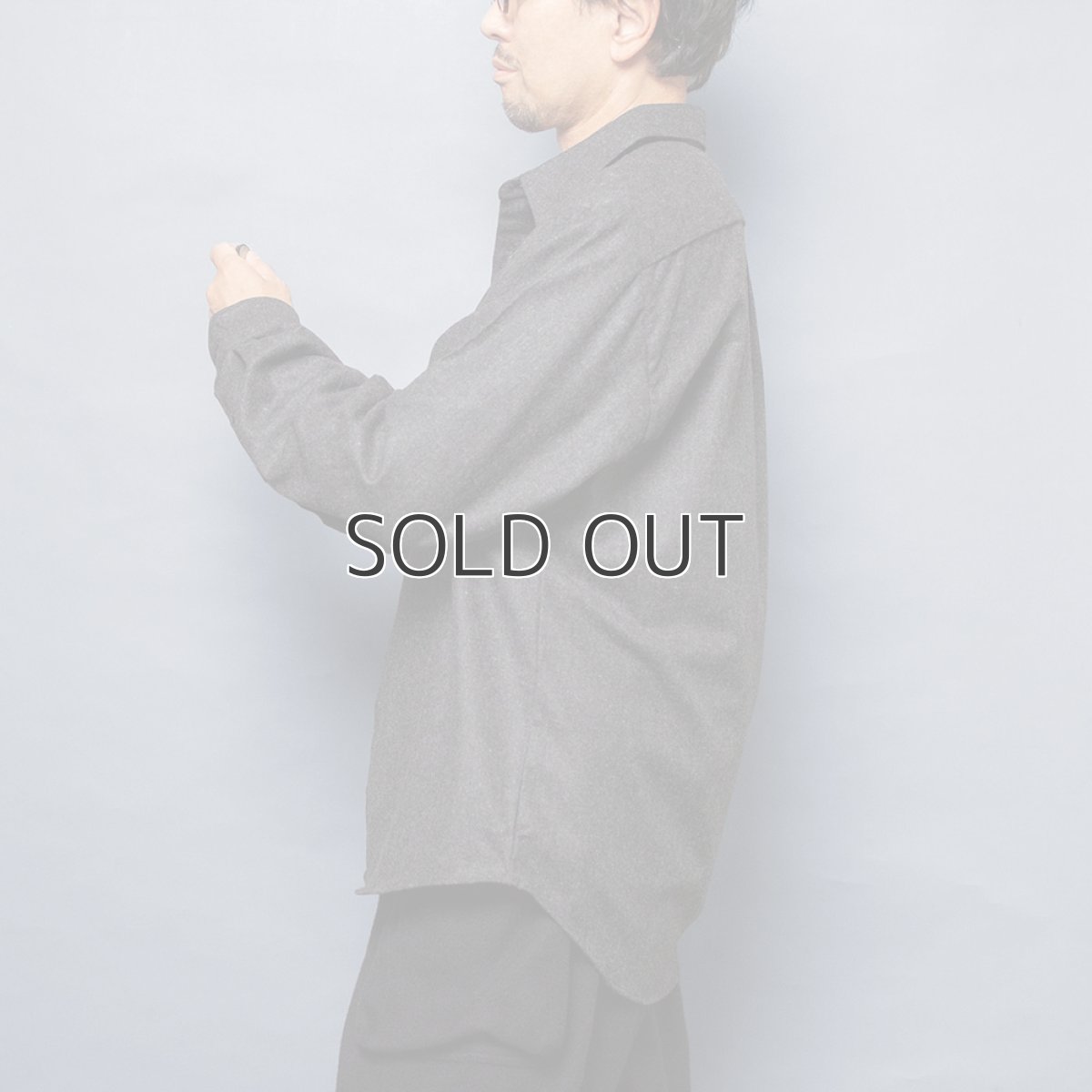 画像3: WOOL R/C SHIRTS|CCHARCOAL (3)