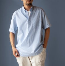 画像1: HIGH COUNT BROAD PULLOVER S/S B.D SHIRTS｜SAX (1)