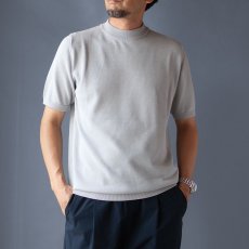 画像2: MOON CASTLE アイスコットンモックネック｜ライトグレー (2)