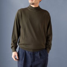 画像3: 12G LIGHT WEIGHT MERINO MOCK NECK｜DARK OLIVE (3)