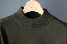 画像6: 12G LIGHT WEIGHT MERINO MOCK NECK｜DARK OLIVE (6)