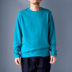 画像2: リネンウールモンスターオンス長袖Tシャツ｜ターコイズ (2)