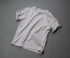 画像1: オーガニック超長綿タック衿Tシャツ｜グレー杢 (1)