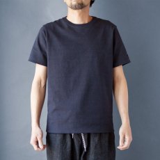 画像2: オーガニック超長綿タック衿Tシャツ｜ネイビー杢 (2)