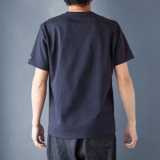 画像4: オーガニック超長綿タック衿Tシャツ｜ネイビー杢 (4)