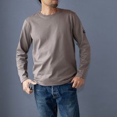 画像3: オーガニック超長綿タック衿長袖Tシャツ｜トープ (3)