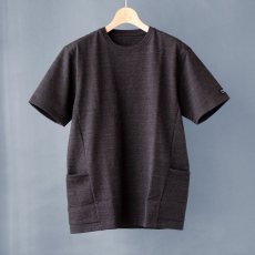 画像5: ペルー超長綿サイドポケットTシャツ｜チャコール (5)