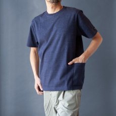 画像1: ペルー超長綿サイドポケットTシャツ｜インクブルー (1)