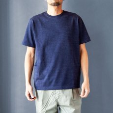画像2: ペルー超長綿サイドポケットTシャツ｜インクブルー (2)
