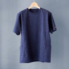 画像5: ペルー超長綿サイドポケットTシャツ｜インクブルー (5)