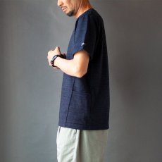 画像3: ペルー超長綿サイドポケットTシャツ｜ネイビー (3)